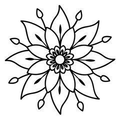Wildflower Mandala Vector