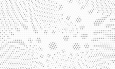 Abstract halftone wave dotted background. Futuristic twisted grunge pattern, dot, circles