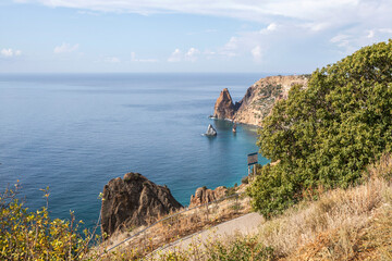 Picturesque landscape of Cape Fiolent. Sevastopol, Crimea