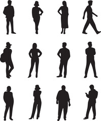 People silhouettes vector: free downloadable human figure illustrations eps