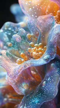 A close up of a flower with water droplets on it