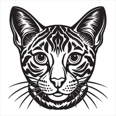 A Majestic Portrait of a Bengal Cat, a Beautiful and Exotic Feline with a Wild, Spotted Coat and an Energetic Demeanor