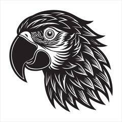 A Vibrant Portrait of a Scarlet Macaw, a Large and Colorful Parrot with Brilliant Red, Yellow, and Blue Feathers