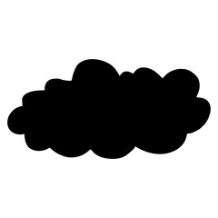 Black Doodle Cloud Shape