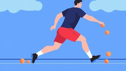 Tennis Player Practicing