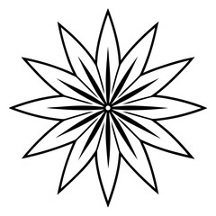 Petal Burst Silhouette