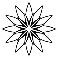 Petal Burst Silhouette