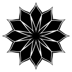 Petal Burst Silhouette