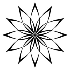 Petal Burst Silhouette