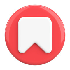 3D Illustration Of Bookmark Icon.