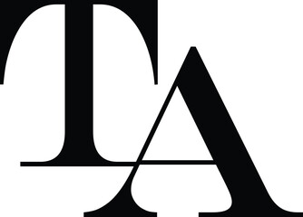 TA,AT,T,A,A,T abstract, letters, logo, monogram, style, symbols, ambitions, icons, 
