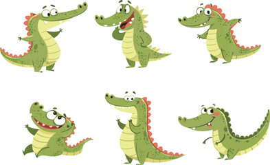 Fototapeta premium set of crocodile
