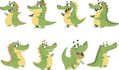 Obraz premium set of crocodile