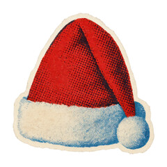 Obraz na płótnie Canvas PNG Vintage Santa hat illustration