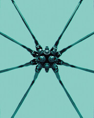  Nano Tech spider Nano Robot Mechanical legs Radial Design Symmetric Structure Futuristic Device 3d illustration