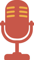 Microphone Icon for Recording and Podcasting