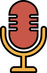 Microphone Icon for Recording and Podcasting