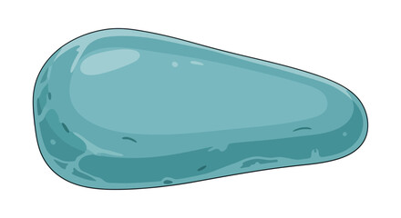 Teal Oval Shaped Stone.