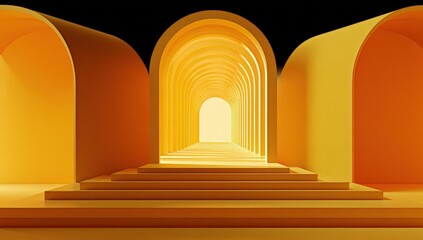 Abstract archway tunnel