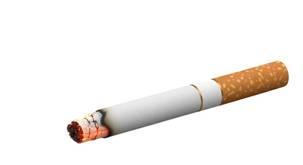 Cigarette png sticker, burning smoke image, transparent background