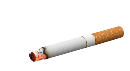 Cigarette png sticker, burning smoke image, transparent background