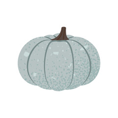 Isolated Illustration of a Pale Blue Pumpkin
