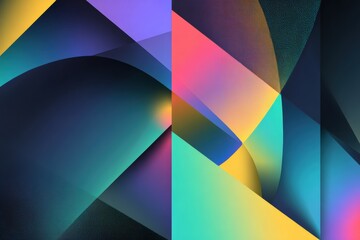 Fototapeta premium Abstract geometric shapes with vibrant colors