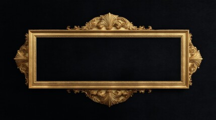 A stunning antique golden frame showcases artistry and elegance. Perfect for showcasing paintings or photographs. This ornate design enhances any decor style. AI