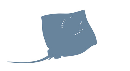 Blue Stingray Swimming Gracefully in the Ocean.