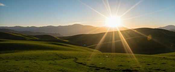 Obraz premium sunrise over the mountains
