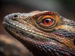 Fototapeta premium Dragon Eye Close-Up – Mythical Fantasy Creature Detail