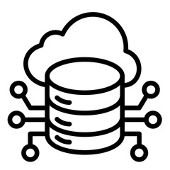 Cloud Database  Icon Set Multiple Style Collection