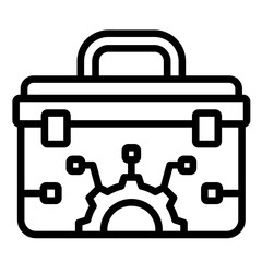 Toolbox Gear  Icon Element For Design