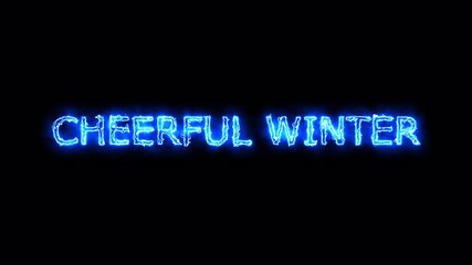 winter title animated vedio on transparent background ,Winter title animation on alpha background in 4k.