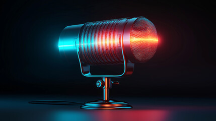 Fototapeta premium poster of International Podcast Day lighting studio
