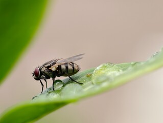 fly on leaf