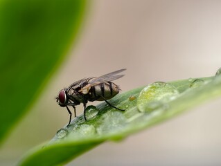 fly on leaf