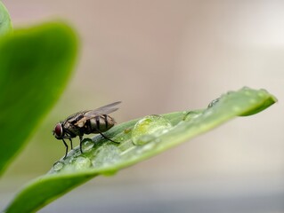fly on leaf
