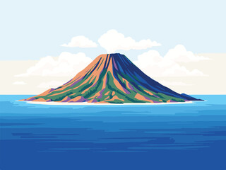 Volcano Eruption Landscape