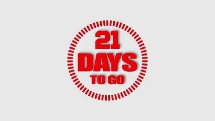 Just 21 days left, countdown continues for promotions, exclusive offers and exciting business updates
