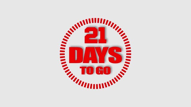 Just 21 days left, countdown continues for promotions, exclusive offers and exciting business updates