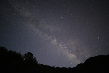 Naklejka premium night sky with clouds