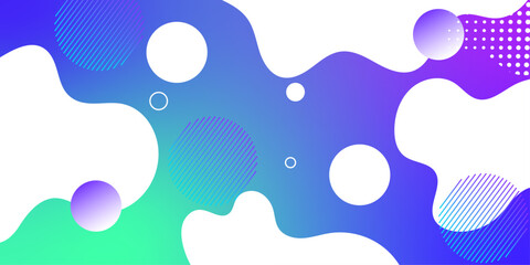 Colorful gradient background with memphis.