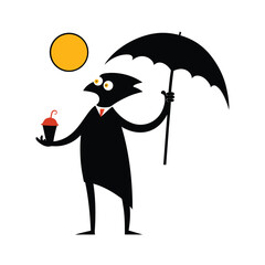 Vampire Applying Sunscreen At Dawn Hour