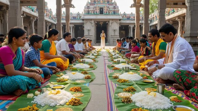 Varaha Jayanti  Hartalika Teej  Ganesh Chaturthi  Samvatsari  and Balarama Jayanti Festive Community Meal at Temple