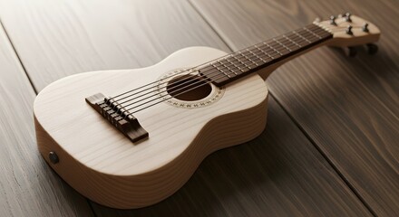 Acoustic Guitar Showcase in a Cozy Indoor Setting - Lifestyle Photo