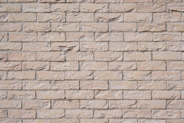 Beige old brick wall background grunge texture