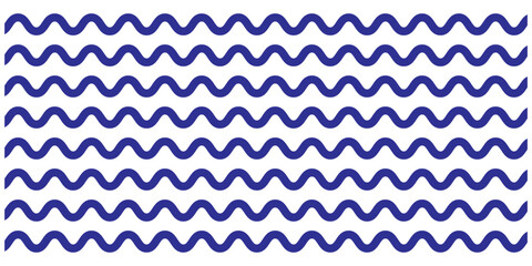 Wave line set. Vector water waves. Wave ornament pattern. Set of wavy zigzag lines. Wave thin line background.