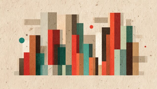 Abstract bar graph design - Powered by Adobe