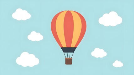 A hot air balloon in the sky